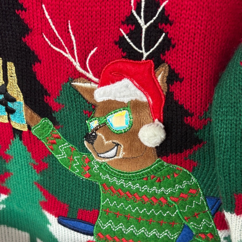 Ugly Christmas Sweater Men's Novelty Holiday Beer Crewneck Sweater Size M - Picture 6 of 11